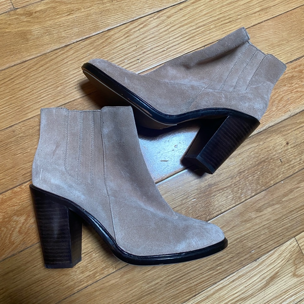 Joie Tan Suede Booties